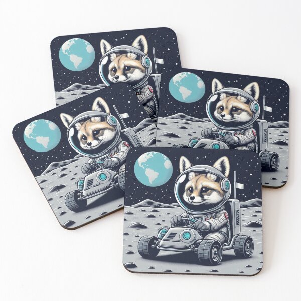 Item preview, Astronaut Fennec Fox – Lunar Rover Adventure designed and sold by Dogandesighn.