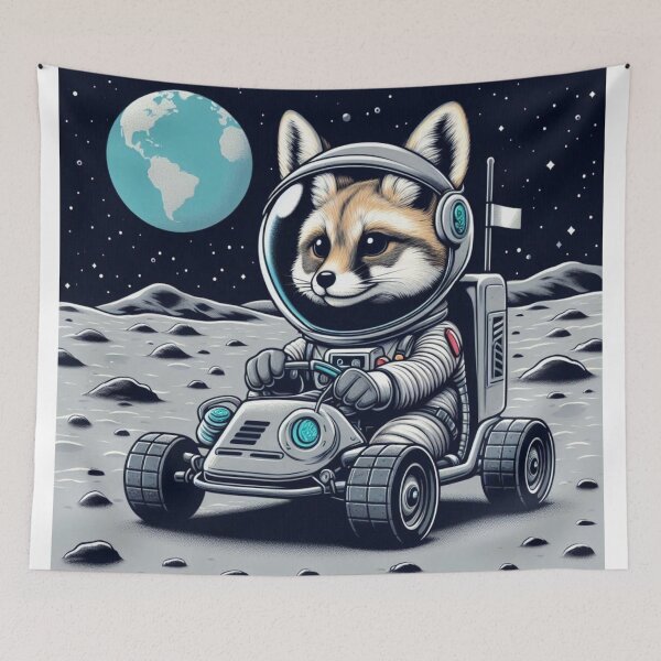 Item preview, Astronaut Fennec Fox – Lunar Rover Adventure designed and sold by Dogandesighn.