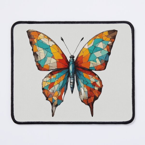 Item preview, Geometric Mosaic Butterfly – Modern Animal Art designed and sold by Tklezardesigns.