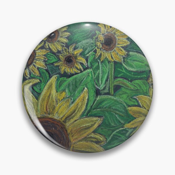 Item preview, Sunflowers in chalk pastel art. designed and sold by DebTheZeb.