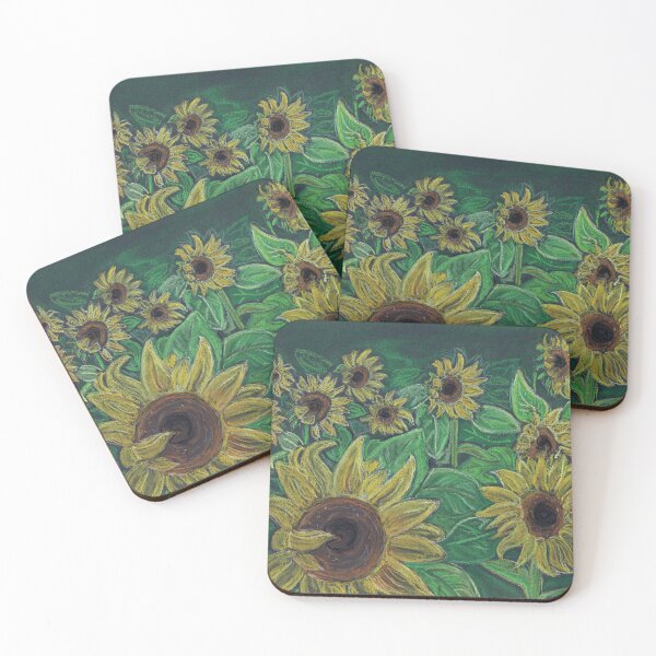 Item preview, Sunflowers in chalk pastel art. designed and sold by DebTheZeb.