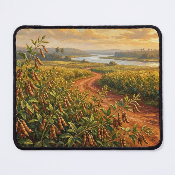 Item preview, Golden Harvest — Pigeon Pea Field at Sunset designed and sold by Mindful Heritage.