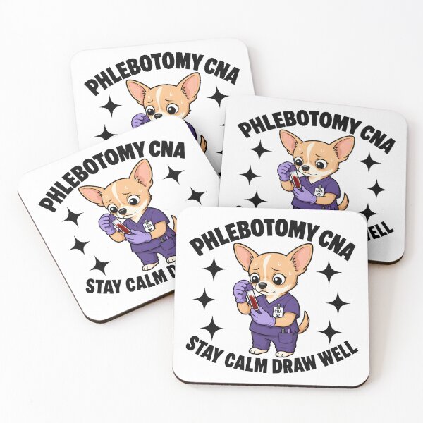 Item preview, Funny Cute Chihuahua Phlebotomy CNA Nurse – Stay Calm Draw Well Meme | National Phlebotomist Recognition Week Gift designed and sold by ClinicalHubs.