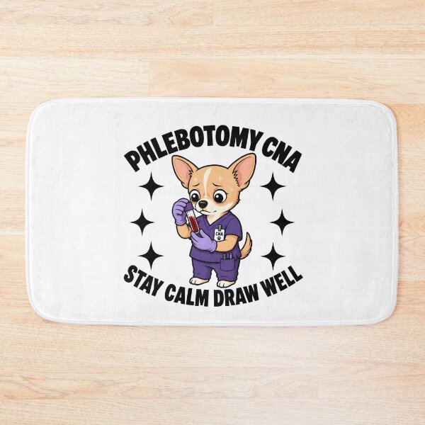 Item preview, Funny Cute Chihuahua Phlebotomy CNA Nurse – Stay Calm Draw Well Meme | National Phlebotomist Recognition Week Gift designed and sold by ClinicalHubs.