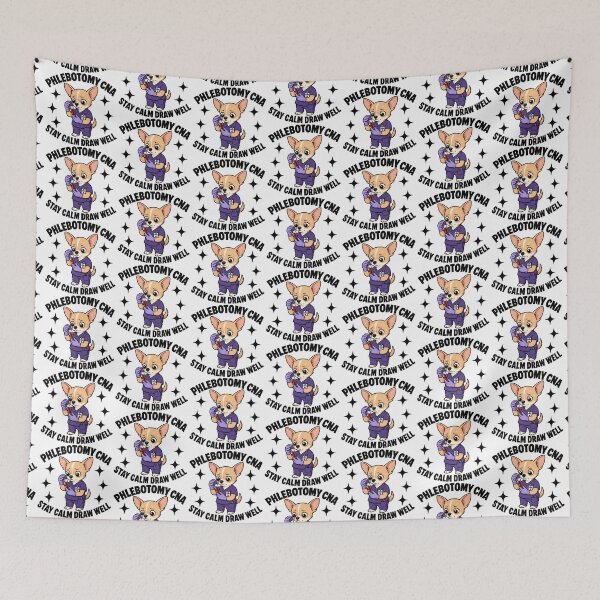 Item preview, Funny Cute Chihuahua Phlebotomy CNA Nurse – Stay Calm Draw Well Meme | National Phlebotomist Recognition Week Gift designed and sold by ClinicalHubs.