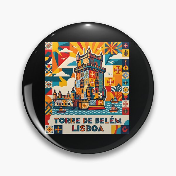 Item preview, Lisbon Belém Tower Portugal Vintage Geometric Art designed and sold by Paulocdias.