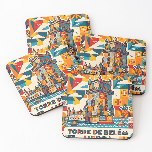 Item preview, Lisbon Belém Tower Portugal Vintage Geometric Art designed and sold by Paulocdias.