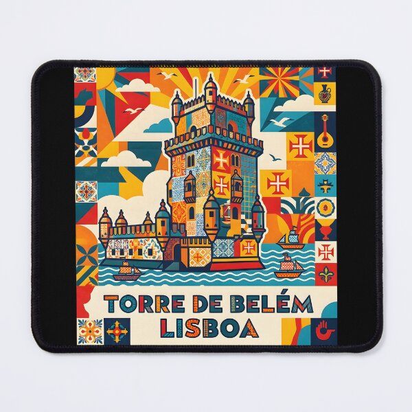 Item preview, Lisbon Belém Tower Portugal Vintage Geometric Art designed and sold by Paulocdias.