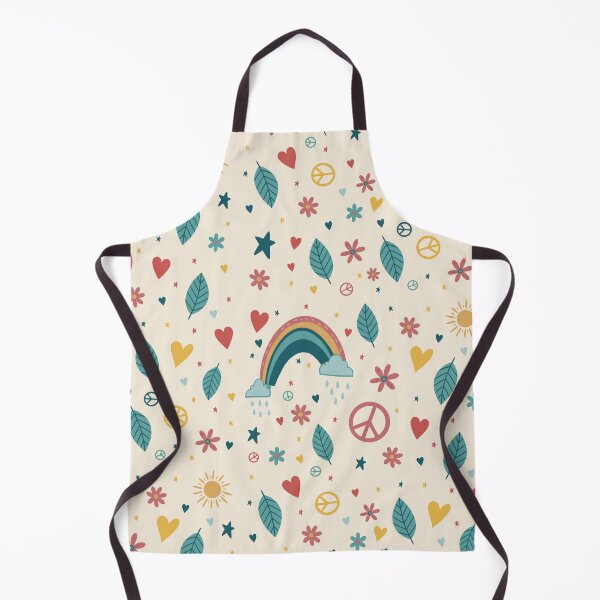 Item preview, Peace Love Nature Pattern Boho - Hippie Pattern Rainbow Flowers Hearts designed and sold by charlypicazo.