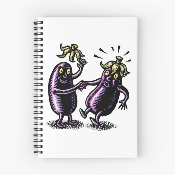 Item preview, An eggplant person greets another eggplant person politely lifting his stem cap off like a hat designed and sold by LisaHaney.