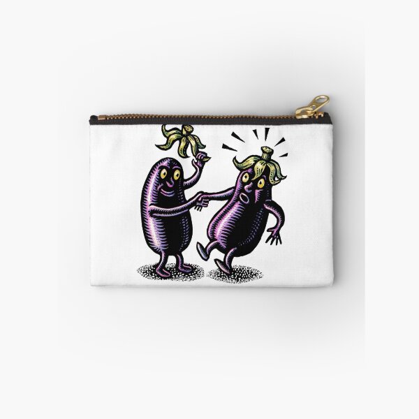 Item preview, An eggplant person greets another eggplant person politely lifting his stem cap off like a hat designed and sold by LisaHaney.
