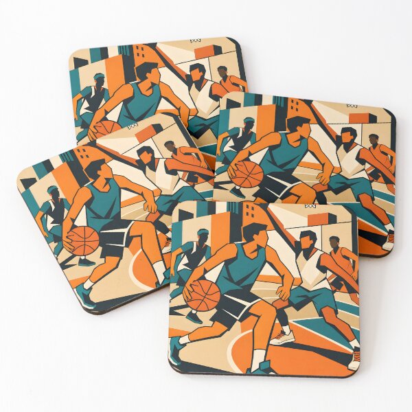 Item preview, Playground Geometry – Abstract Basketball Art designed and sold by CreativePrints3.