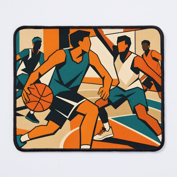 Item preview, Playground Geometry – Abstract Basketball Art designed and sold by CreativePrints3.