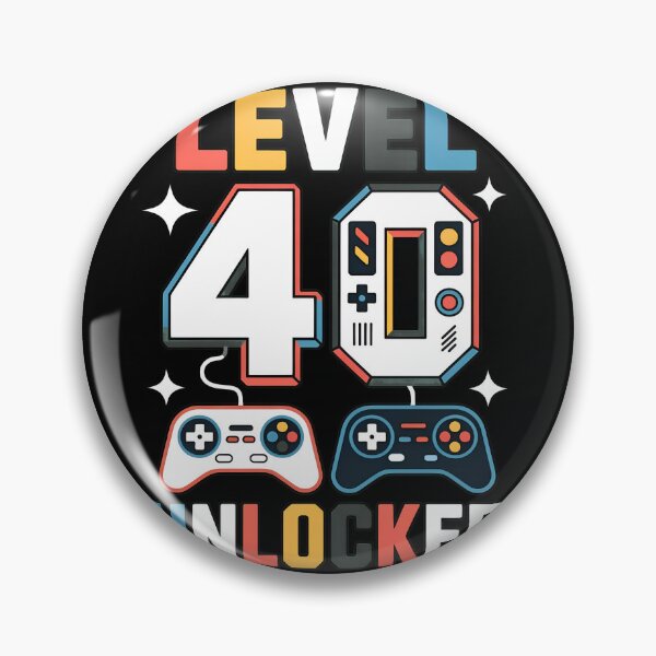 Item preview, Level 40 Unlocked Funny Video Game 40th Birthday designed and sold by OlyvieArt.