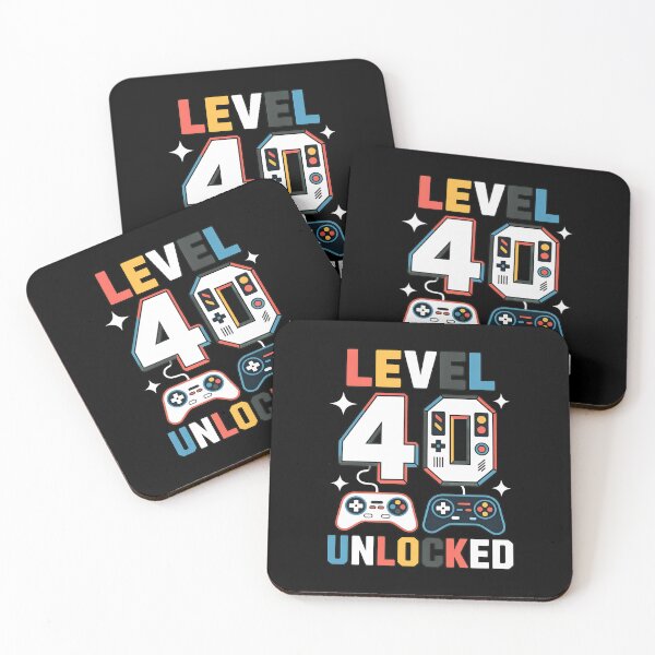 Item preview, Level 40 Unlocked Funny Video Game 40th Birthday designed and sold by OlyvieArt.