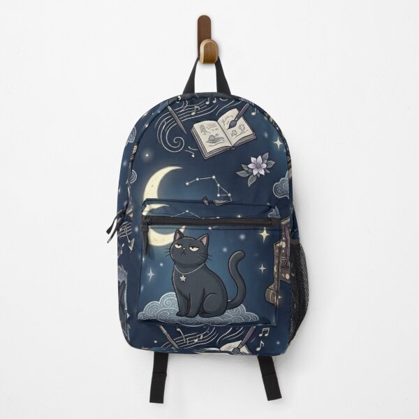 Item preview, Moonlight Muse: Grumpy Black Cat Aesthetic Pattern designed and sold by moonlightmuseco.