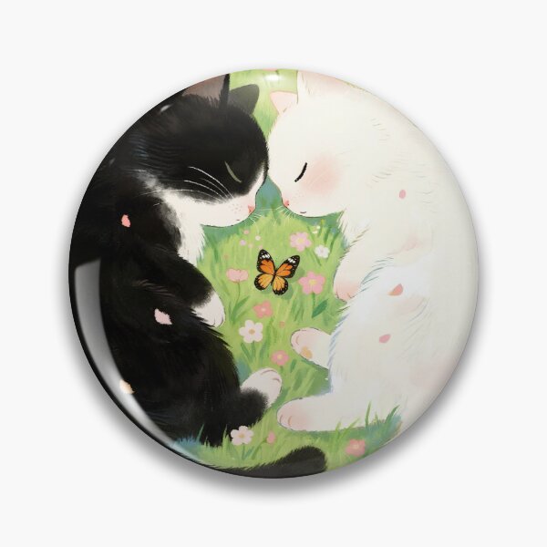 Item preview, Black cat and white cat designed and sold by xianxiu-ling.