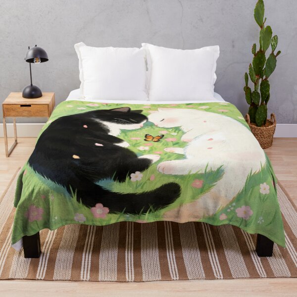 Item preview, Black cat and white cat designed and sold by xianxiu-ling.