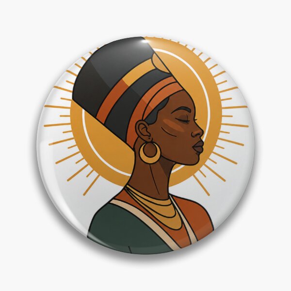 Item preview, Minimal Afro Queen Sticker – African Woman Art, Afrocentric Aesthetic Design, Afrikanische Kunst Aufkleber designed and sold by Rooted Culture.