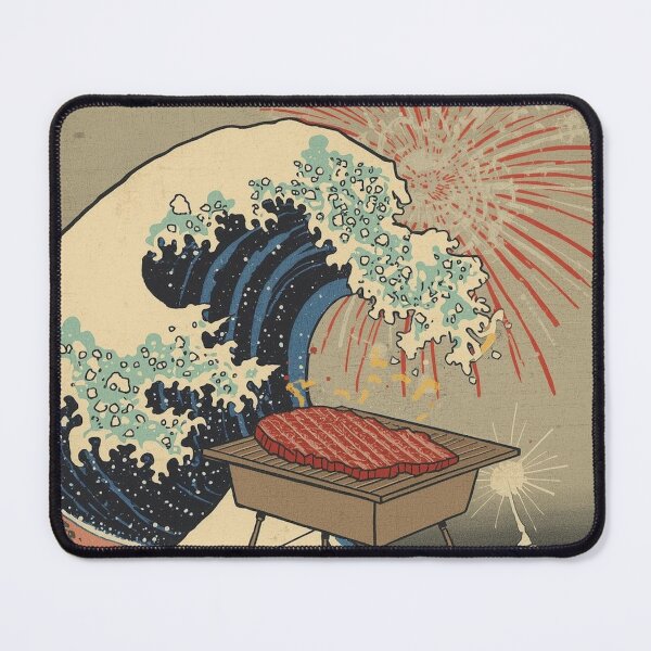 Item preview, Great Wave Barbecue Ribs 4th of July Funny Japanese Art designed and sold by Vandy Fullam.