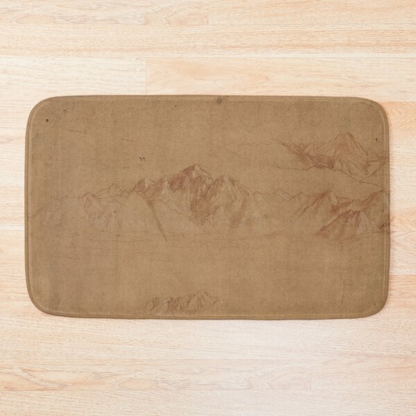 Item preview, The Alps Seen from Milan by Leonardo da Vinci Minimalist Mountain Landscape Print designed and sold by artofuniverse.