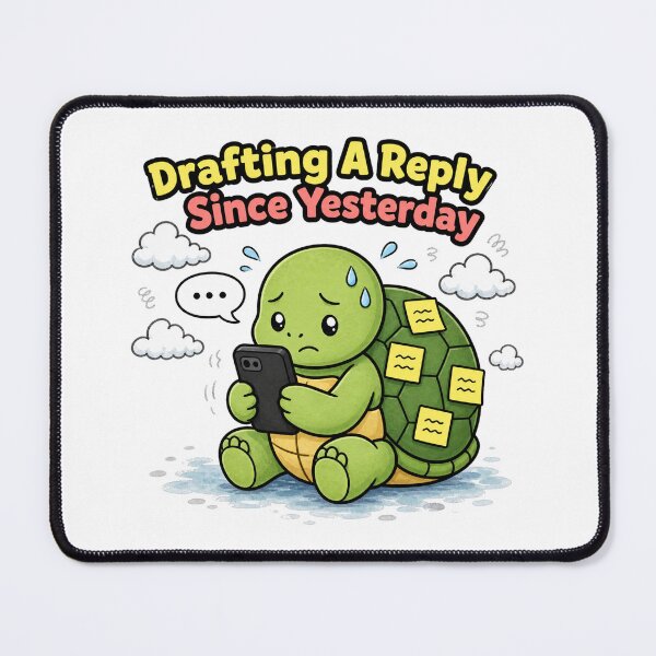 Item preview, Funny Overthinking Turtle Anxiety Meme Texting Gift designed and sold by Gentlestate.