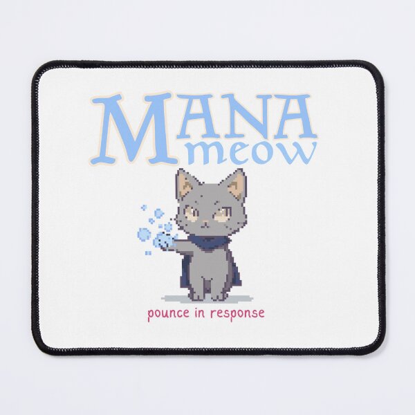Item preview, Mana Meow Magic Gathering Cat Wizard designed and sold by heyhuecreatives.