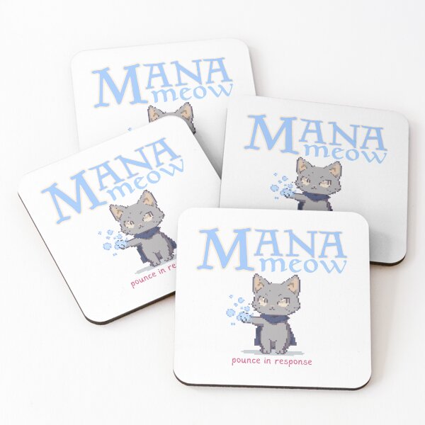 Item preview, Mana Meow Magic Gathering Cat Wizard designed and sold by heyhuecreatives.
