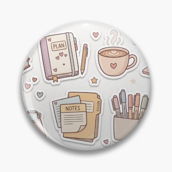Item preview, Cute Pastel Study Sticker Set. designed and sold by KeerthiCuteFind.