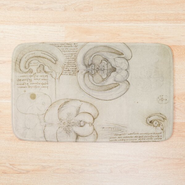 Item preview, The Brain by Leonardo da Vinci Renaissance Anatomical Study Drawing Print designed and sold by artofuniverse.