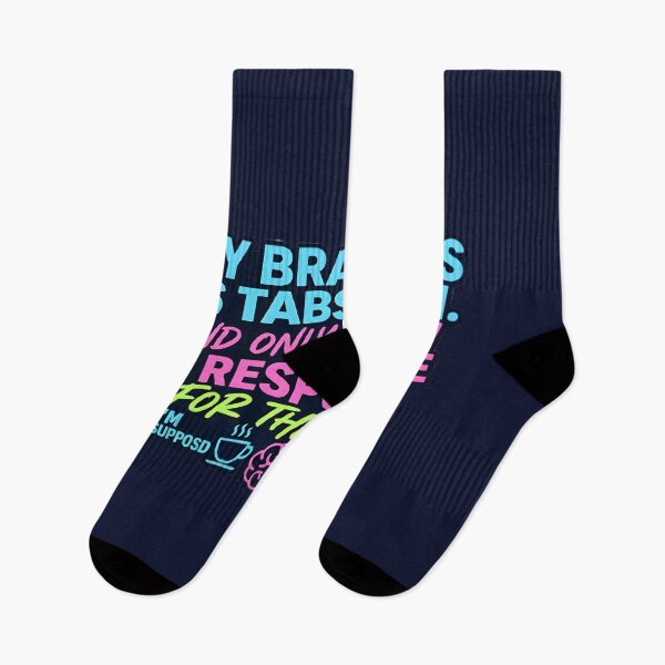 Item preview, My Brain Has 86 Tabs Open Neon Funny Quote | Overthinking ADHD Productivity Meme designed and sold by MCV-Designs.