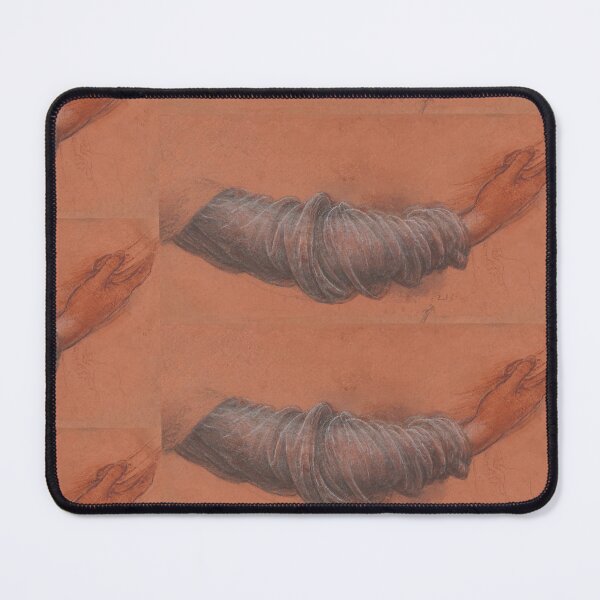 Item preview, The Drapery of the Madonna’s Arm by Leonardo da Vinci: Renaissance Red Chalk Study Print designed and sold by artofuniverse.