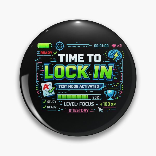 Item preview, Time To Lock In Test Mode Activated Gaming School Exam Motivation Shirt designed and sold by LunaMagicStudio.