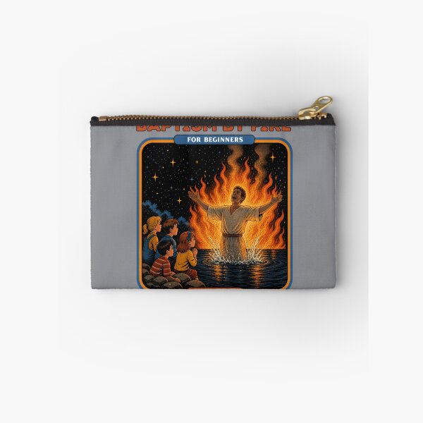 Item preview, Baptism by Fire (For Beginners) – Dark Humor Christian Retro Graphic designed and sold by Alt Christian.