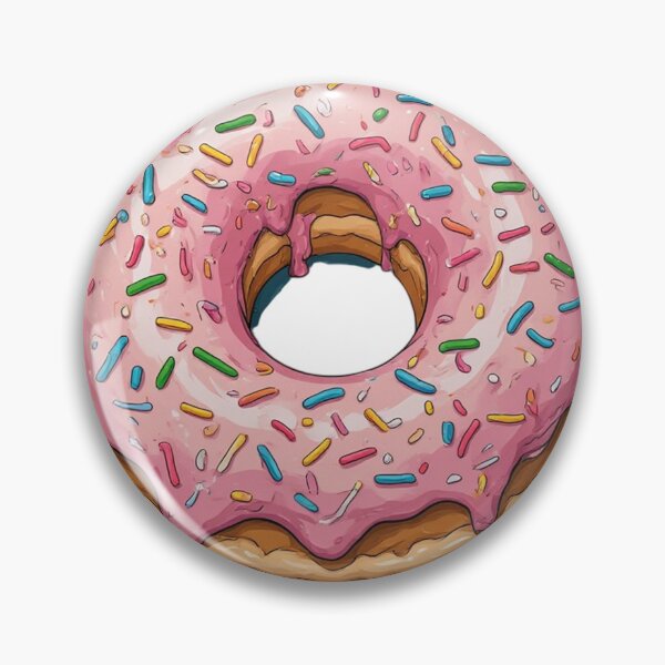 Item preview, cute pink donut with sprinkles aesthetic dessert sticker designed and sold by insiya-art.