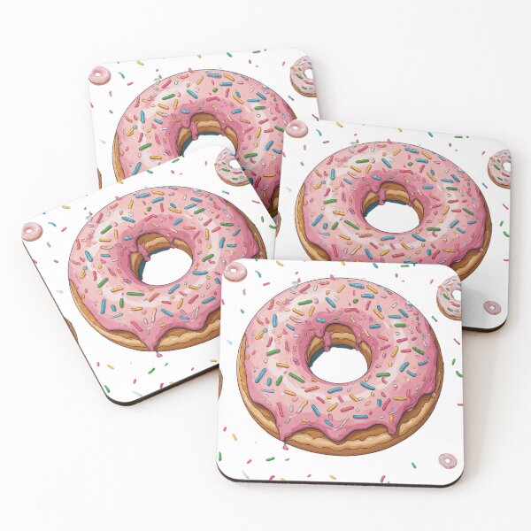 Item preview, cute pink donut with sprinkles aesthetic dessert sticker designed and sold by insiya-art.