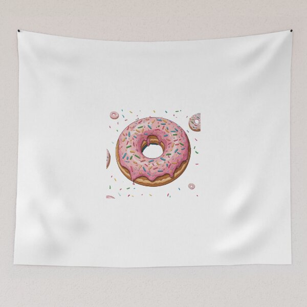 Item preview, cute pink donut with sprinkles aesthetic dessert sticker designed and sold by insiya-art.