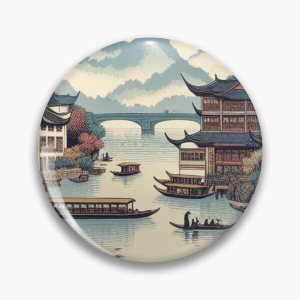 Item preview, Changsha China Edo Ukiyo-e Style Landscape designed and sold by Vandy Fullam.
