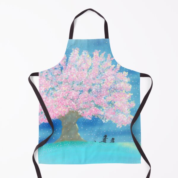 Item preview, Three friends watching mystical cherry blossoms at night designed and sold by greenPQBstudio.