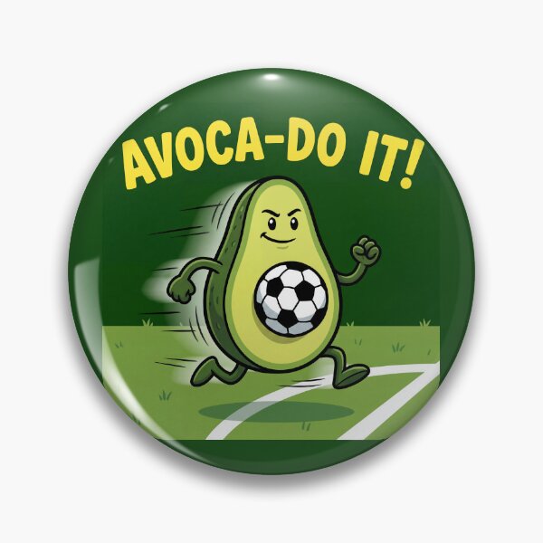 Item preview, Avoca-Do It – Funny Soccer Avocado Pun Cartoon, Cute Sports Fruit Illustration designed and sold by WordPlayStudio.