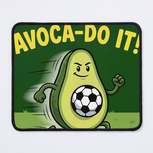 Item preview, Avoca-Do It – Funny Soccer Avocado Pun Cartoon, Cute Sports Fruit Illustration designed and sold by WordPlayStudio.