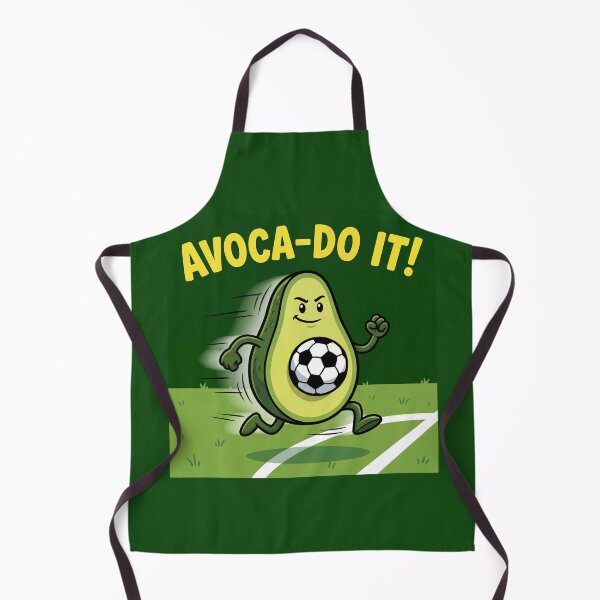 Item preview, Avoca-Do It – Funny Soccer Avocado Pun Cartoon, Cute Sports Fruit Illustration designed and sold by WordPlayStudio.