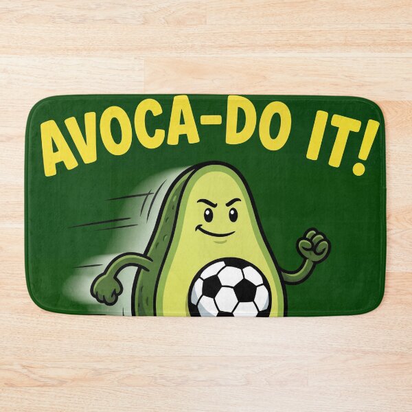 Item preview, Avoca-Do It – Funny Soccer Avocado Pun Cartoon, Cute Sports Fruit Illustration designed and sold by WordPlayStudio.