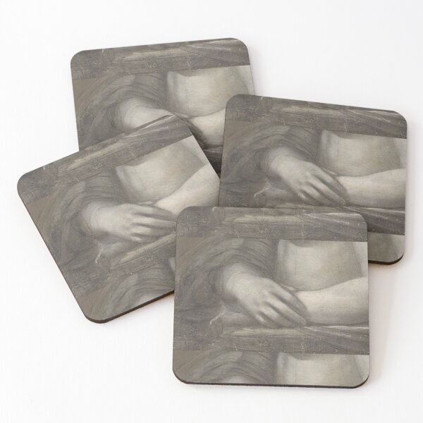 Item preview, The Nude Mona Lisa Hand Study by Leonardo da Vinci: Renaissance Fine Art Poster Print designed and sold by artofuniverse.
