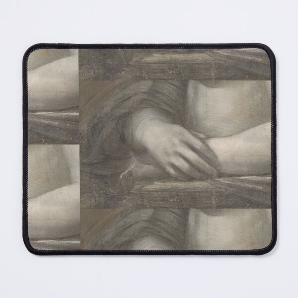 Item preview, The Nude Mona Lisa Hand Study by Leonardo da Vinci: Renaissance Fine Art Poster Print designed and sold by artofuniverse.