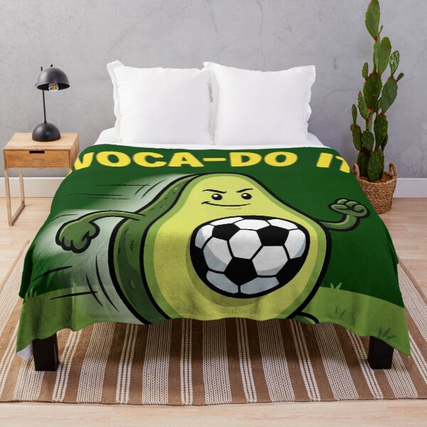 Item preview, Avoca-Do It – Funny Soccer Avocado Pun Cartoon, Cute Sports Fruit Illustration designed and sold by WordPlayStudio.