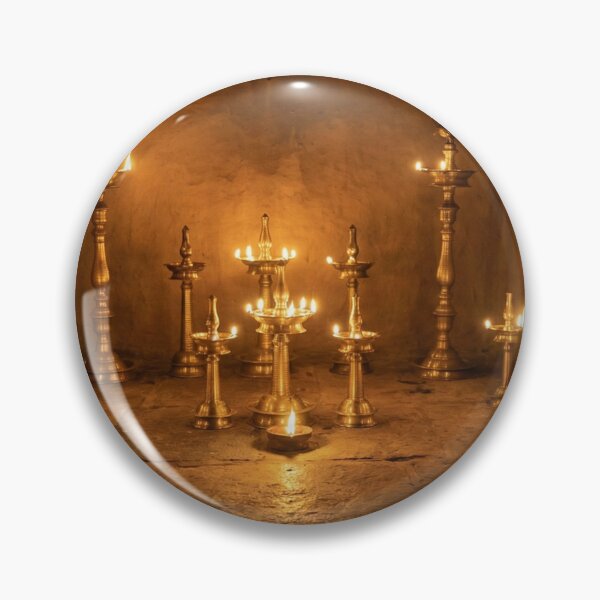 Item preview, Kerala Nilavilakku — Traditional Brass Oil Lamps Glowing in  an Ancient House designed and sold by Mindful Heritage.