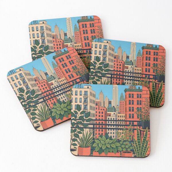 Item preview, City Balcony View – Modern Urban Art Print designed and sold by CreativePrints3.