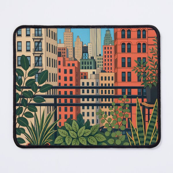 Item preview, City Balcony View – Modern Urban Art Print designed and sold by CreativePrints3.