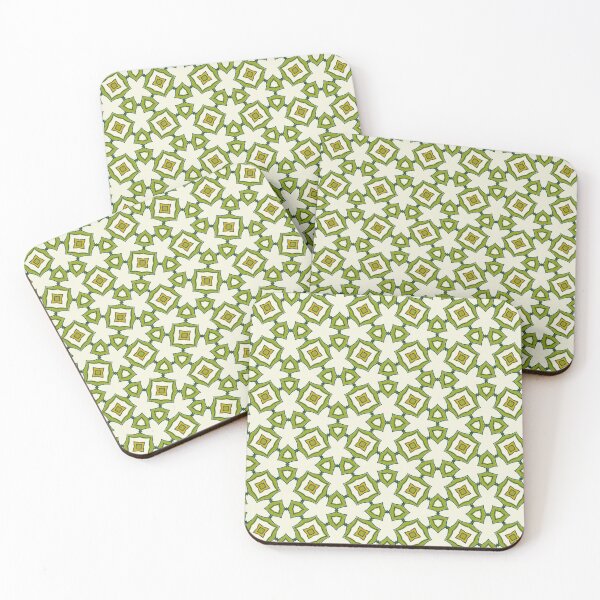 Item preview, Green Geometric Floral Symmetry Pattern designed and sold by GraceInNatureCo.
